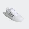 Kids Grand Court 2.0 Sneakers for Boys and Girls White Matte Silver 17.5 cm Footwear