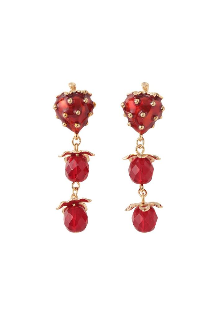 Anna Sui Strawberry Motif Swing Earrings SAMA1489 XR