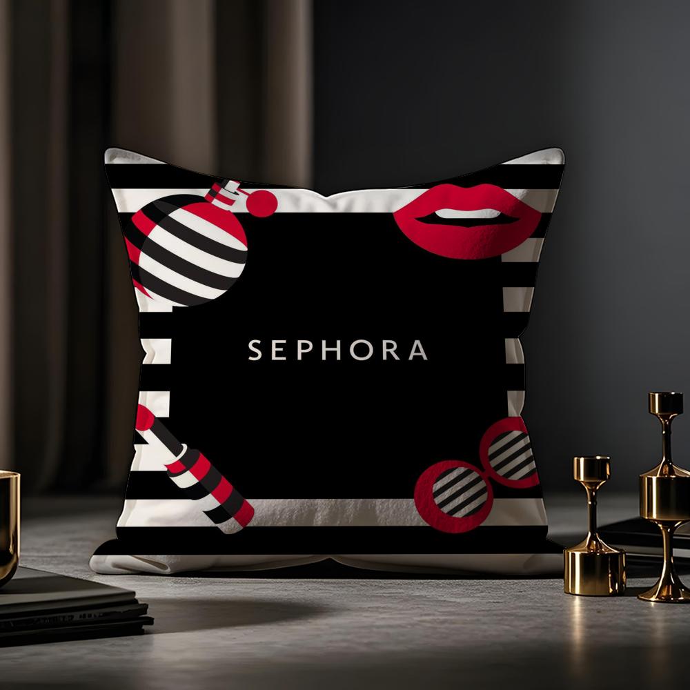 Sephora Cushion Cover Anti-dustmite Pillowcase Invisible Zipper Silky Short Plush Sofa Cushion Cover