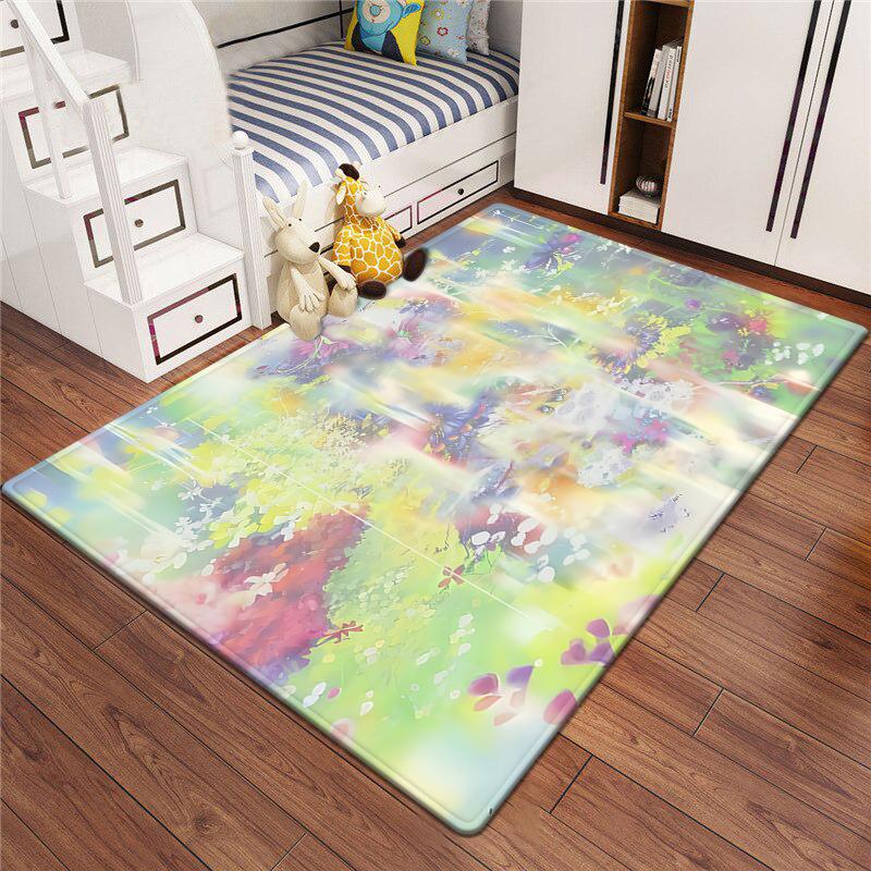 Dreamy Blending Large Room Carpet Non Slip Soft Cartoon Kids Bedroom Living Room Floor Mat Home Decor Children's Play Carpet