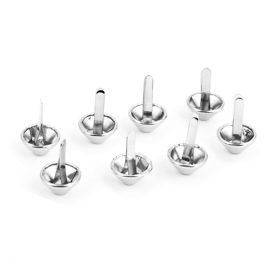 50 stk Veske Håndveske Kjegleføtter Naglehodepigger Lærhåndverksrekvisitter (Messing 10mm)