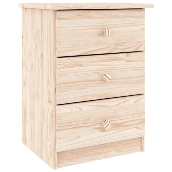 VidaXL Bedside Table ALTA 41x35x55 Cm Solid Pine Wood 353917