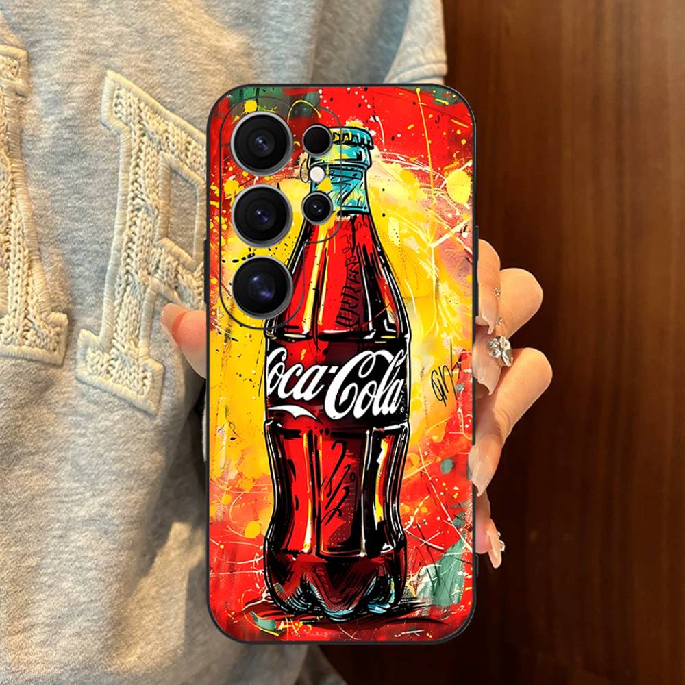 Hot C-Coca Drinks C-Cola Phone Case For Samsung S 24 Fe 25 Ultra Plus 20 Lite 21 30 22 23 24 22 Ultra 5G Fundas