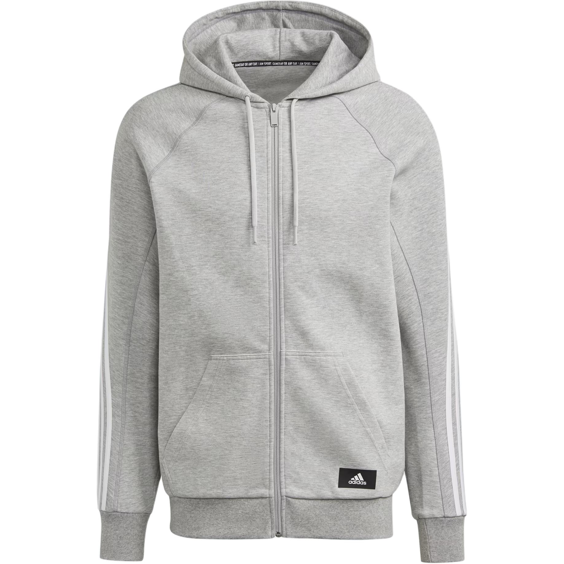 Adidas 3-Stripes Hooded Sports Zip Knit Sweatshirt Men sweatshirts GL5679 XL