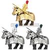 MOC Medieval Military Figures Building Blocks Castle Militia Soldier Dragon Gothic Knight Helmets Swords Shield Bricks Toys N06