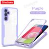 360 Full Body Front+Back Clear Case Shelluxe For Samsung Galaxy A55 A35 A25 A15 A05 A54 A34 A24 A14 Silicone Double Sided Cover