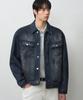 Draw Fit Low Smoke Denim Trucker Jacket [Midnight Blue]