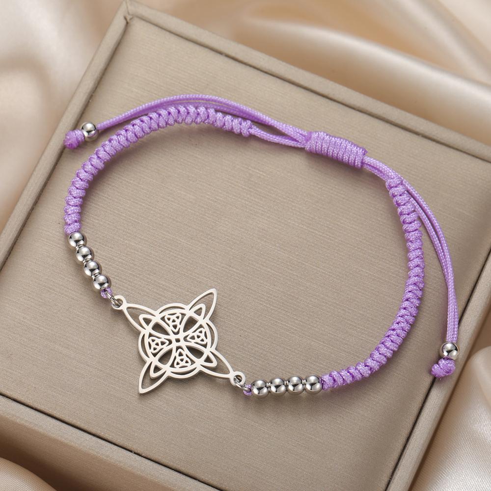 Dawapara Keltský Triquetra Uzel Trojice Náramek Wicca Symbol Nerezová Ocel Irský Dárek Amulet Štěstí Šperk