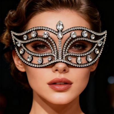 Rhinestone Mask Personality Niche Design Masquerade Party Half-face Women's Holiday Decoration