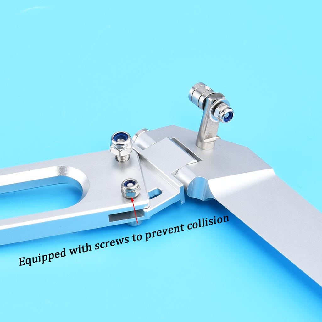 Aluminum 108x130mm Rudder with Water Pickup Suitable for Rc Boat Length 80-100cm Good Quality