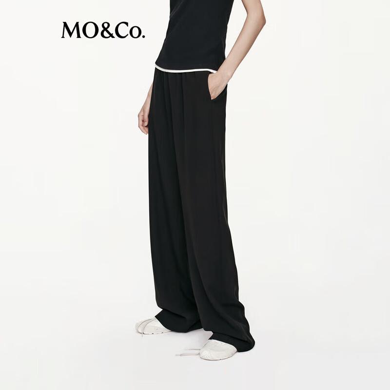 MO&Co. Women's Drape Wide-Leg Trousers