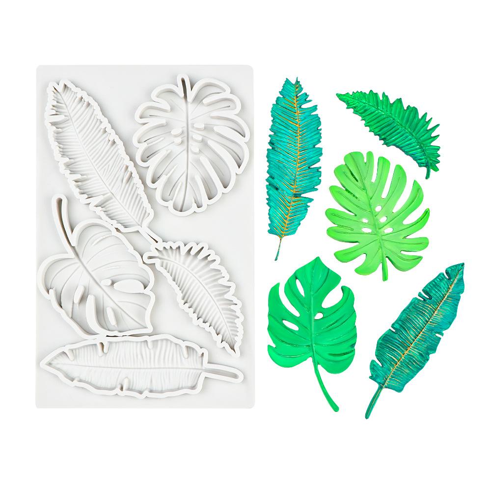Feather Turtle Maple Back Leaf Peacock Shaped Silicone Mold for Baking Cakes Chocolate and Home Decor Mould