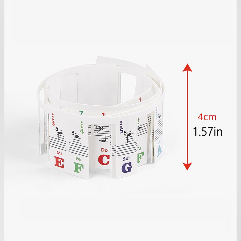 Piano 88 Key Sticker Beginner Keyboard Note Marker Piano Removable Key Stickers For Beginners Kids Electronic Piano Note Bar