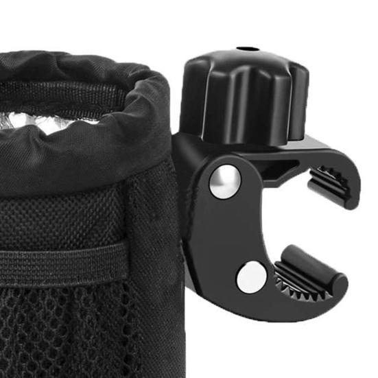 Insulated Oxford Fabric Cup Holder with Drain Clip for Bike Boat ATV Water-Resistant Drink Holder for Outdoor Adventures