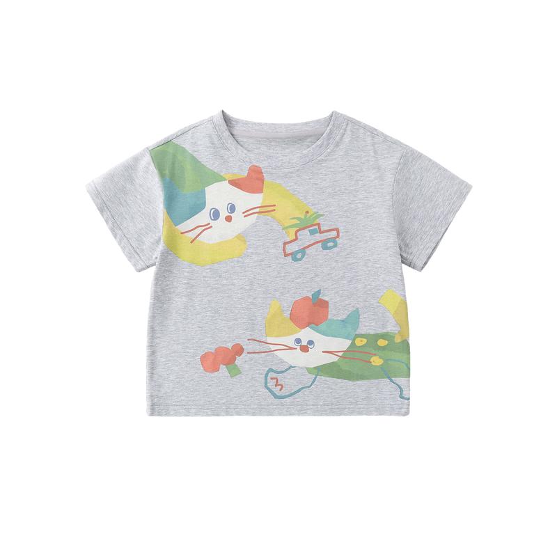 Dudu Family Baby Cartoon Kurzarm-T-Shirt