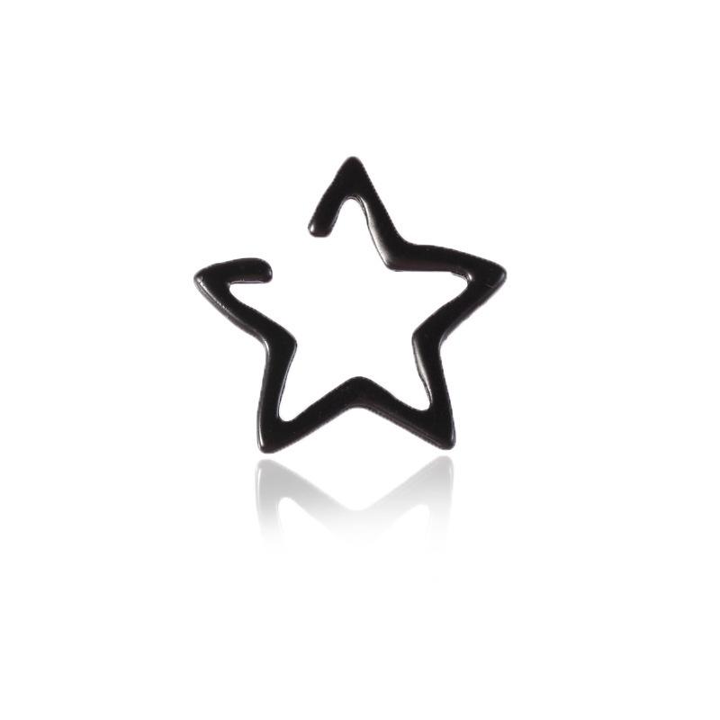 Women's Hollow Star Ear Sleeve Earrings Bohemian Retro Fake Cartilage Earring Clip Earrings Female Earrings