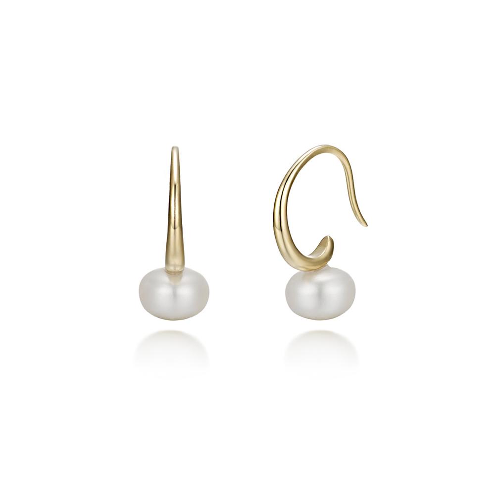 Paigeflynn [Worn By Yewon][Silver 925] Flat Hook Freshwater Pearl Earrings