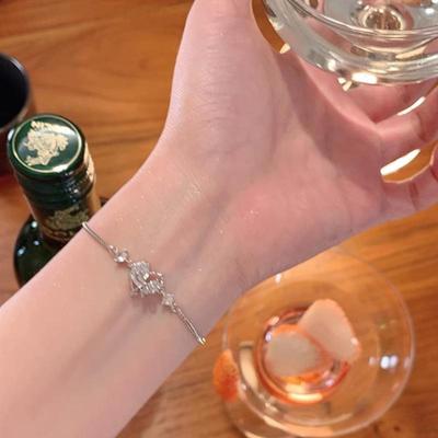 Women's Exquisite Zircon Love Bow Bracelet - High-End Design