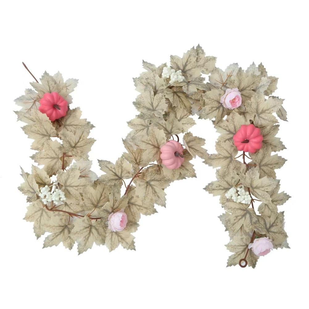 5 7ft Fall Maple Leaves Garland Hanging Artificial Autumn Garland Maples Leaf