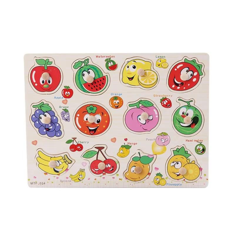 Montessori Wooden Toy Baby Puzzle Educational Toys For Children Game Puzzle Board Jigsaw Child Wooden Puzzles For Kids 2 3 4 Y