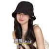 Hat Female Spring and Autumn Pleated Bucket Hat Female Face Small Versatile Plain Color Bucket Hat Tide