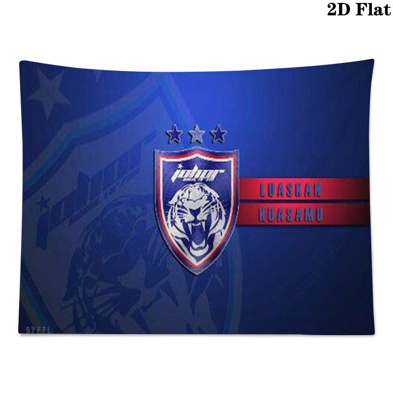 Johor Darul Ta'zim FC Wall Tapestry Aesthetic Wall Hanging Printed Fabric Blanket Decorative Tapestries for Bedroom Living Room Home Decor