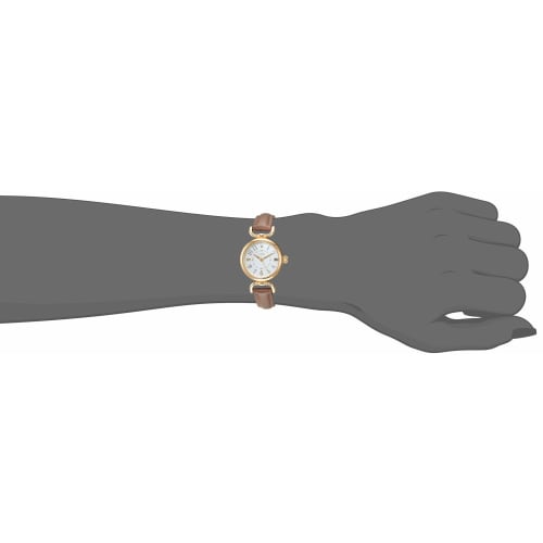 Fieldwork Watch Analog Ibany Date Leather Strap White Dial YM001-6 Women's Gray