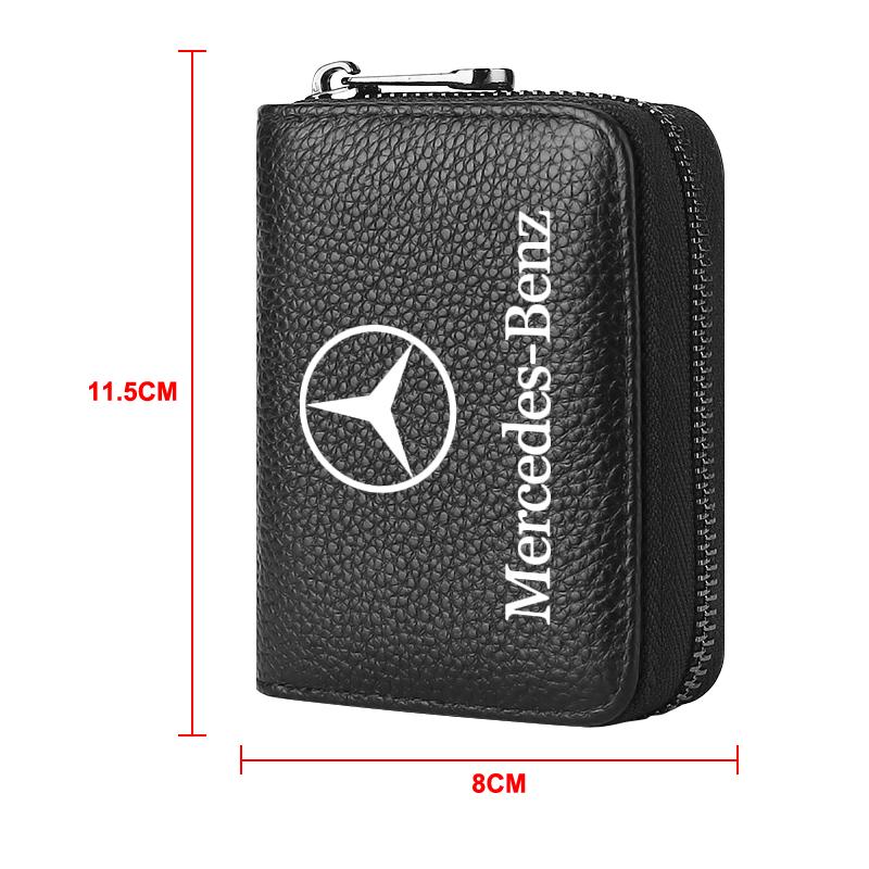 Genuine Leather Car Drivers License ID Card Passport Card Wallet For Mercedes-Benz AMG C500 C200 C300 A B C E GLA CLA GLK GL ML GLE W204 W205 W203