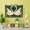 1pc Romantic Swan Pattern Tapestry, European Classic Style Bohemian Home Decor for Living Room or Bedroom, Holiday Gift with Free Installation Kit