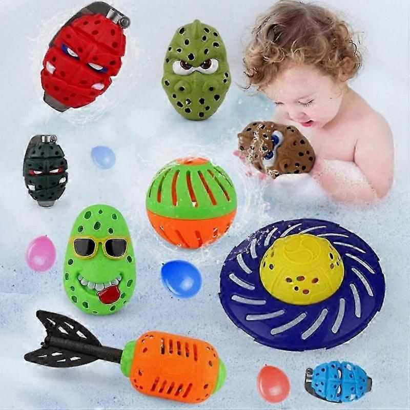 Splash Ball Timer Bomb with 50 Water Balloons, Outdoor Prank Toy for Kids and Adults, Fun Party Supplies and Summer Water Game Accessories