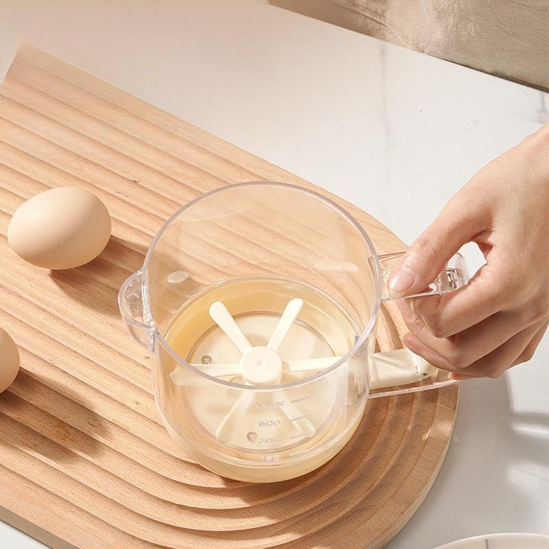 1pcs Multifunctional Egg Mixing Cup Home Egg Beater Whipped Handheld Baking Kitchen Egg Tool Manual Mixing Container