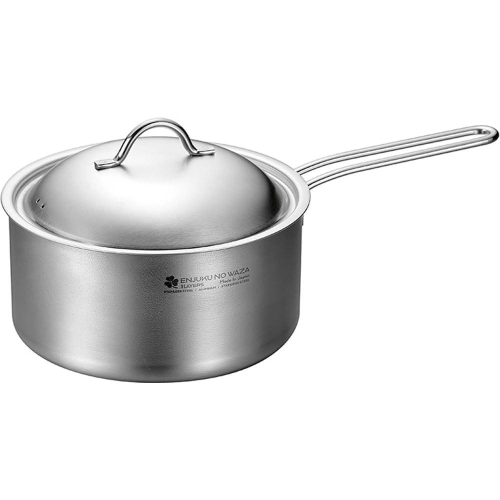 Yokoyama Saucepan 18cm Tsubame-made "Clover" 3-Layer EJSA-800