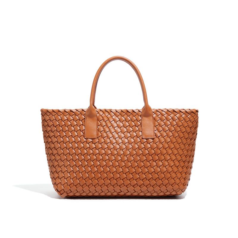 

Премиальная плетеная женская сумка для ношения в руке, вместительная сумка для поездок на работу, сумка для мамы и ребенка, простая и модная сумка для покупок, сумка-тоут.
