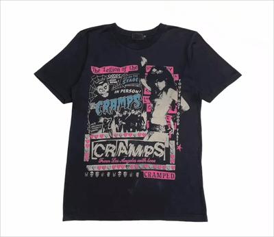 Camiseta Unisex Vintage Rara Hysteric Glamour The Cramps Regalo para Fan Camiseta Gráfica de Manga Corta Unisex Hombre Mujer Verano