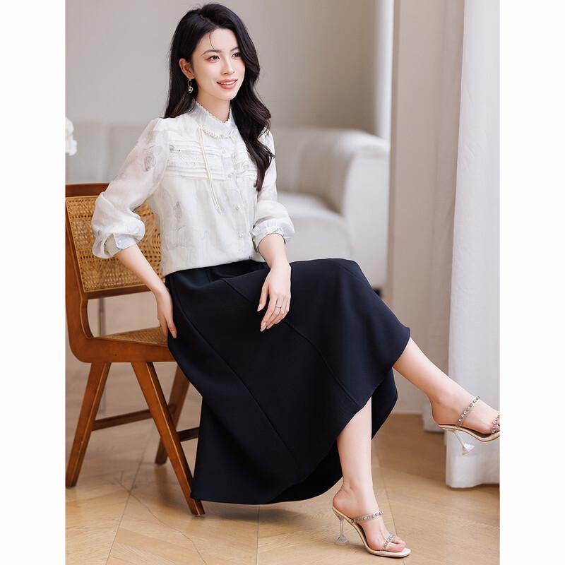 D.F.DEAR New Chinese Style Printed Frog Button Women's Shirt