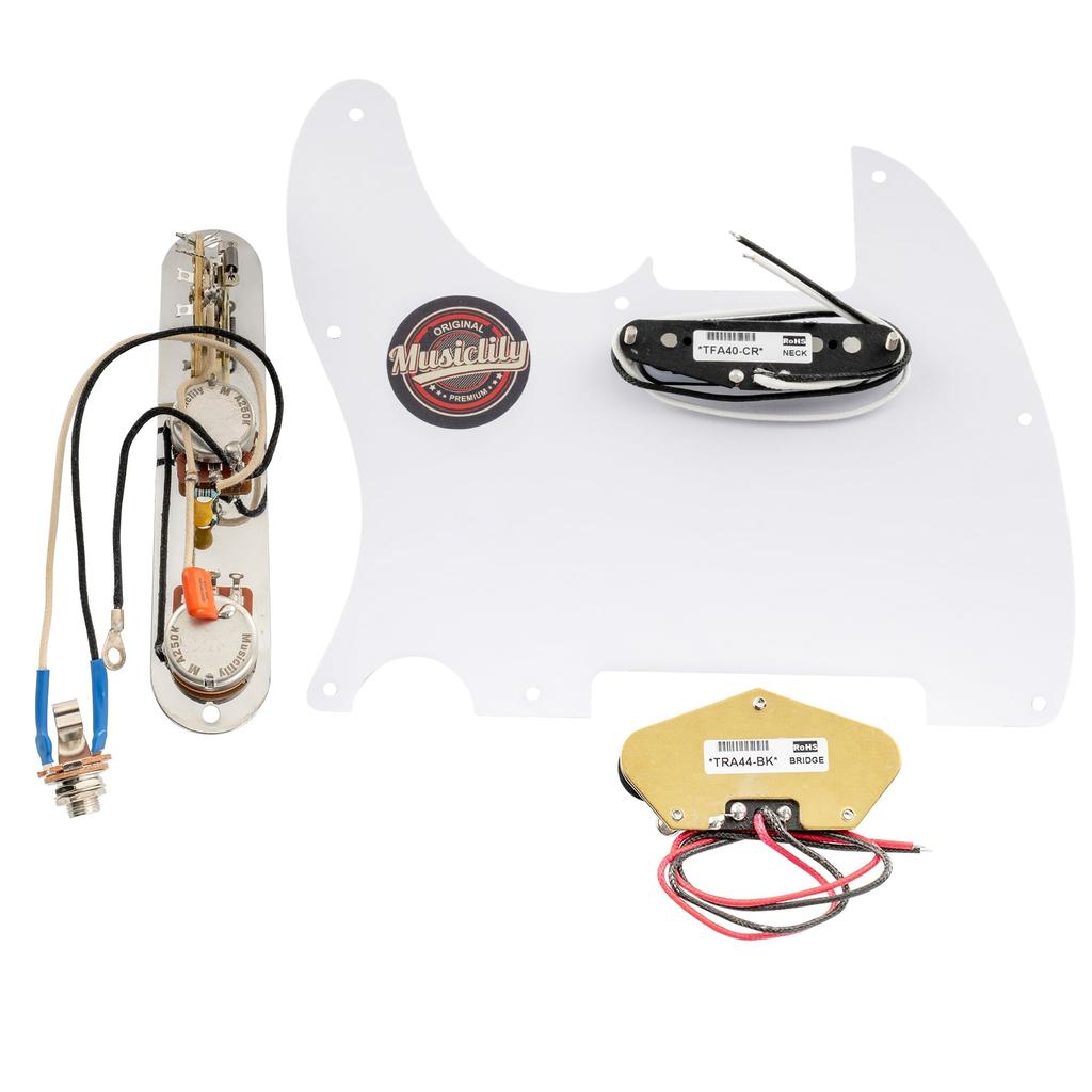 Musiclily Pro TL Wiring Pickguard and Control Plate Set for Artec Alnico 5 Telecaster Electric Guitar Tortoiseshell Pattern