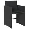 VidaXL 13-piece Garden Dining Set Black Cushions Braided Resin 3277986