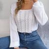 GMXIA Frauen Mode Einfarbig Druck Langarm High Neck Herbst Winter Casual Herbst Winter Lose Pullover