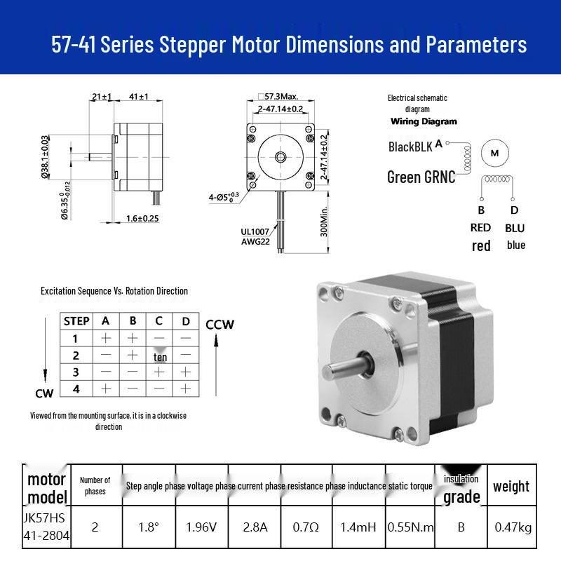 Two-Phase Stepper Motor for Textile Machinery, Screw Machine, Miniature DC High Torque Motor