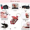Keychain Pendant, Flip-Up Photo Frame Student Schoolbag Charm, Metal Buckle Scratch-Resistant Bag Car Key Accessory