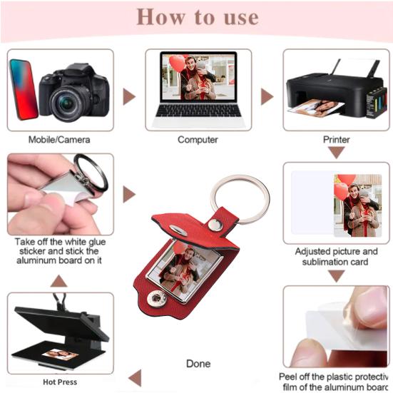 Keychain Pendant, Flip-Up Photo Frame Student Schoolbag Charm, Metal Buckle Scratch-Resistant Bag Car Key Accessory