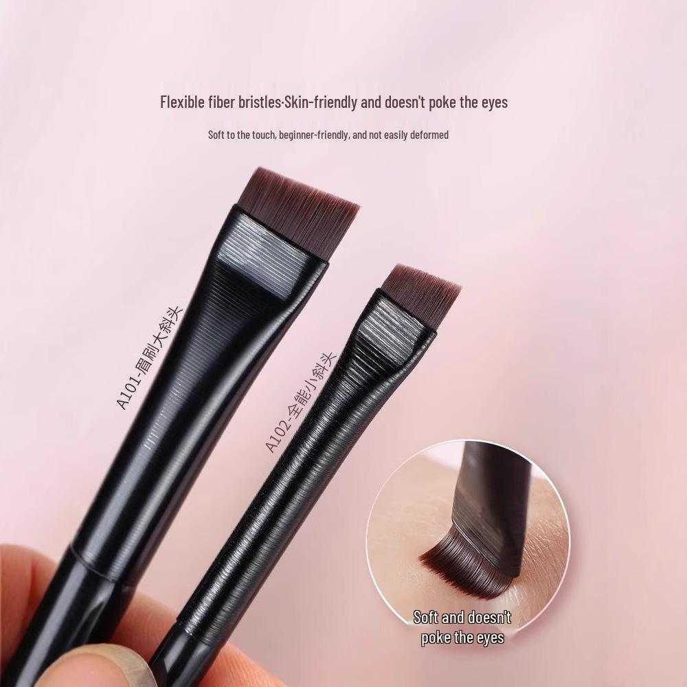 Ultra-Fine Flat Head Angled Eyeliner & Eyebrow Brush - Portable Makeup Tool with Single Free Shipping