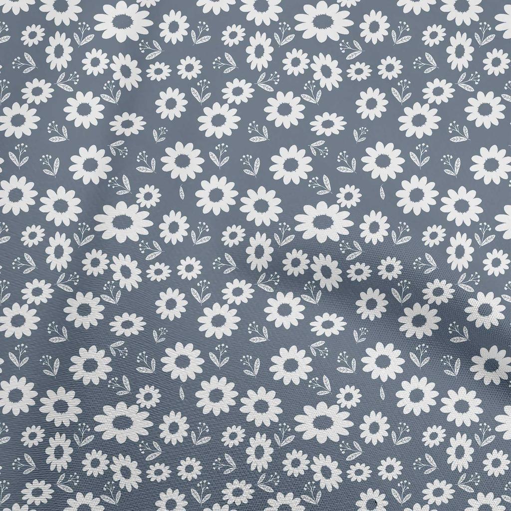 oneOone Cotton Poplin Black Fabric Floral Sewing Material Print Fabric By The Yard 42 Inch