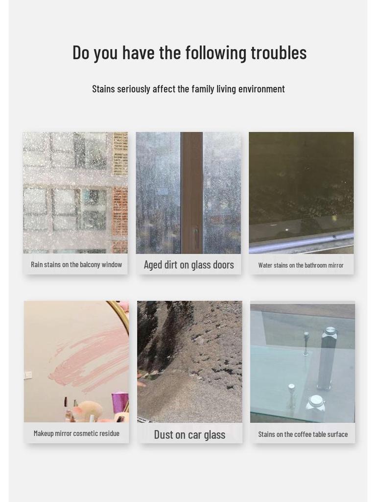 Glass & Mirror Cleaner: Stain & Limescale Remover Liquid for Windows & Household Use.