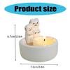 Romance Ceramics Cats Couple Tealight Holder Warming Paws Cats Candle Stand Candlestick for Home and Party Table Decors