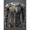 3D Print Skeleton Skulls Pattern Tops Casual Fashion T-shirts Sweatshirt Breathable Streetwear Loose Men's T-shirts
