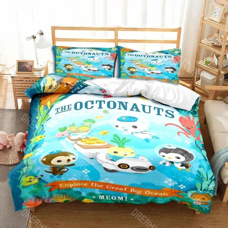 3D Print Anime Octonauts Bedding Set Twin Queen King Full Size Single Double Duvet Cover Pillowcase Bed Boys Girls Adults