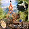 Timber Claw Hook, 36 inch 4 Claw Log Grapple for Logging Tongs, Swivel Steel Log Lifting Tongs, Eagle Claws Design with 3307 lbs/1500 kg Loading