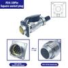 PLS24 WS24 Circular Metal Aviation Socket Plug Wire Female Male Connector M24 Threaded Coupling Panel 6/10/12/19 Pin