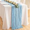 Tischläufer, rustikale Tischdecke, weich, waschbar, lichtecht, handgefärbte Tischdecke, Hochzeitsfeier-Dekoration